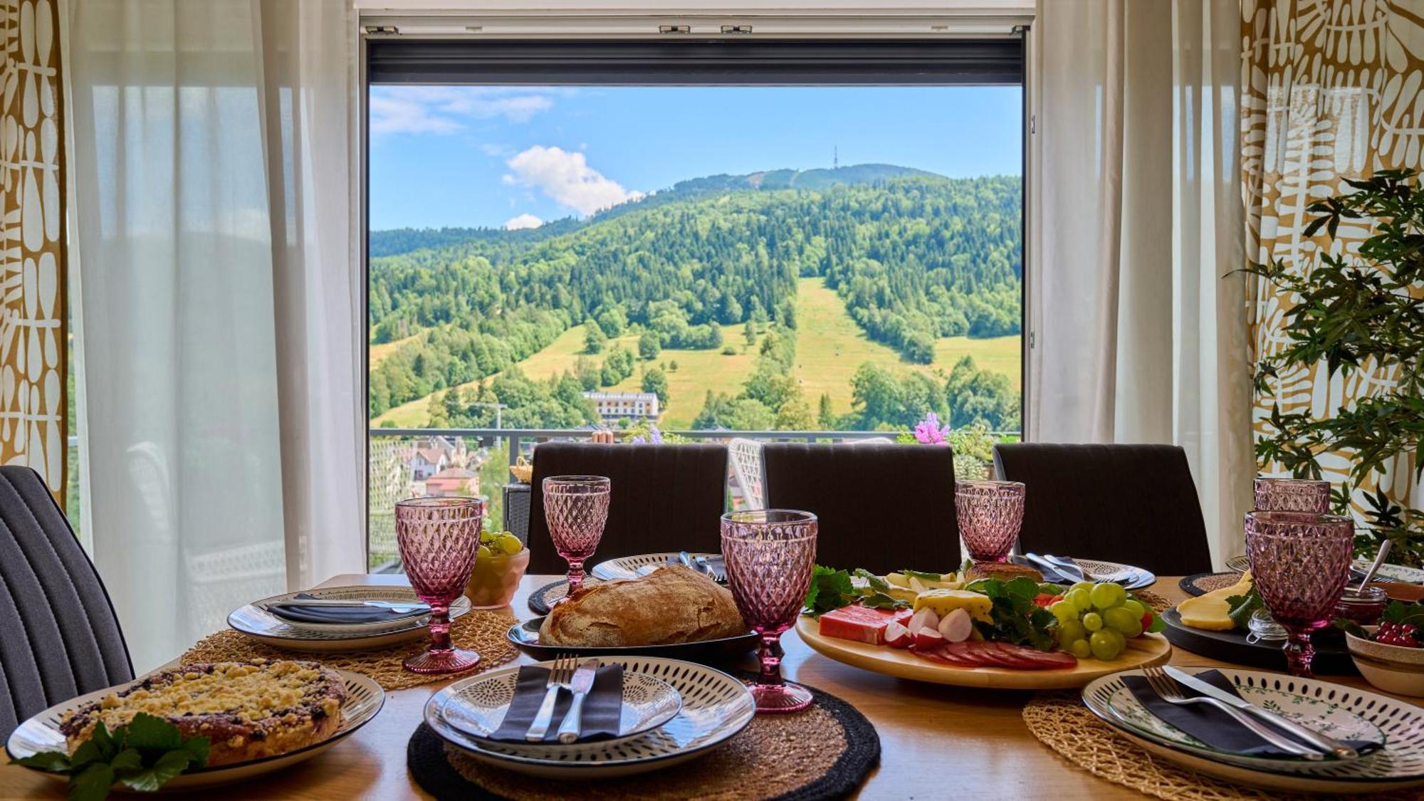 Elegance Szczyrk Apartament Z Widokiem Na Skrzyczne I Kominkiem Zewnętrze zdjęcie